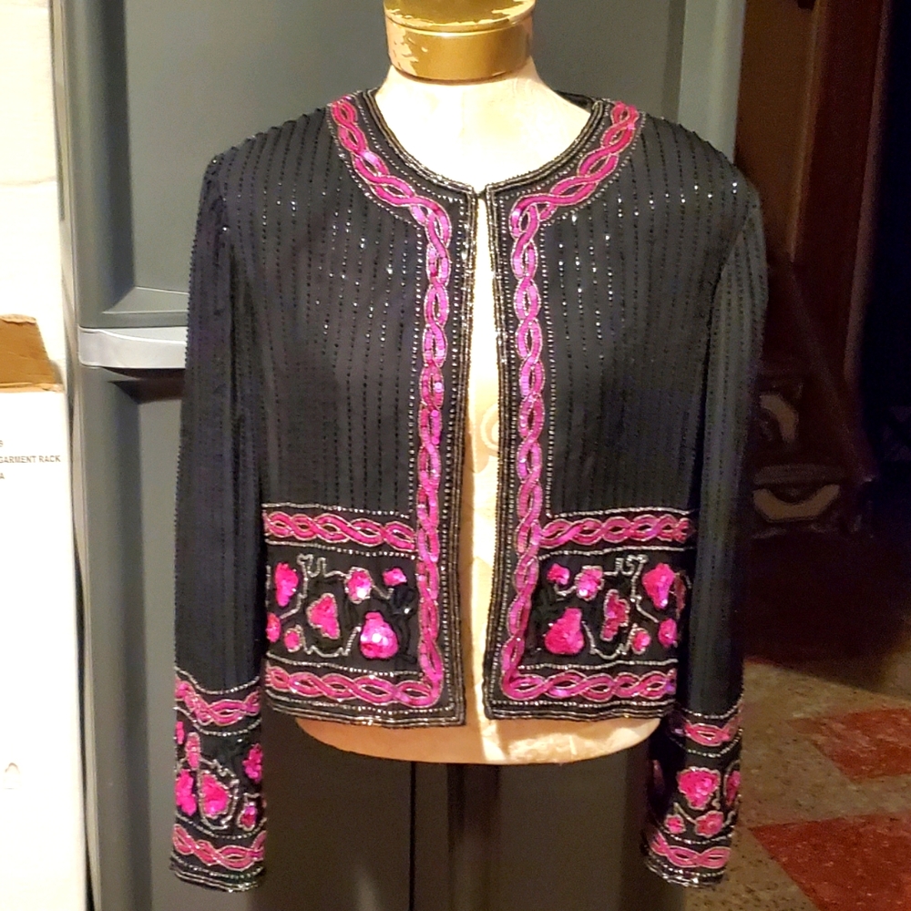 Vintage Papell Boutique sequin jacket